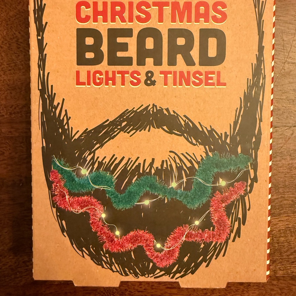 Christmas Beard Lights & Tinsel